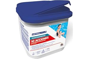 Cloro10 Acciones ASTRALPOOL de Disolución Lenta y Continua 5kg - Tratamiento Multiacción - Especial Gresites y Filtros de Arena-