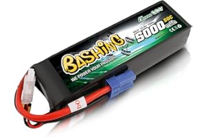 Gens ace 4S Lipo Batterie 5000mAh 14,8V 50C 4S Bashing Batterie RC avec connecteur EC5 pour Most 1/8 1/10 Scale RC Cars