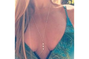 Jovono Moda Semplice pancia catena del corpo Collare Bikini Imbracatura Corpo Sexy Catena Di Cristallo Donne E Ragazze (Oro)