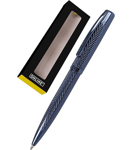 Stylo Design Bleu Or SHLWYG Stylo Métallique élégant - Stylo Signature Noir Et Bleu Doré Stylo Encre Noire