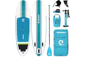 WOWSEA Bluesky B2 Tabla de Paddle Surf Hinchable, Durable y Estable Tiempo Familiar Tabla de Sup, Ocio y Touring Paddleboard con iSUP Accesorios, Buena Opción para La Enseñanza Acuática y Recreación