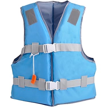 POIUIYQA Schwimmweste Für Erwachsene - Mit Pfeife & Reflektorstreifen
