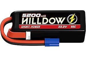 HILLDOW 22.2V 6S Lipo Battery 85C 5200mAh RC Battery SoftCase with EC5 Plug for RC Car Truck RC Boat RC Airplane Helicopter Quadcopter