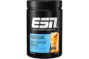 ESN ISOCLEAR Whey Isolate Protein Powder, Peach Iced Tea, 908 g, 2 lbs, 30 Servings Clear Whey - Lactose Free