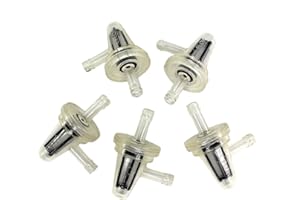 AISEN 5 Stück Kraftstofffilter Benzinfilter Filter für Motorrad 1/4" 6mm 7mm Hose, Bobber, Chopper, Dirt Bike