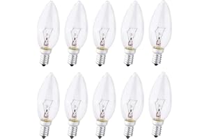 FANCIBUY Light Bulbs Small Screw in, 10 Pack E14 Candle Bulbs 4̣0̣Ẉ SES E14, Dimmable, 230V