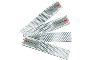 Salzmann Diamond Grade Autocollants réfléchissants imperméables - Équipé de 3M Scotchlite - Autocollants pour les voitures, les motos, les bicyclettes - 4pcs