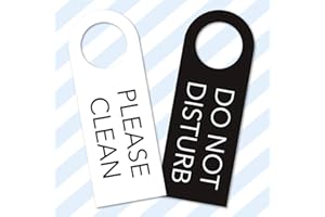 CYDPRINTING Do Not Disturb Door Handle Hanging Cards Hangers Hotels Clean My Room Signs (1 x Sample Black)