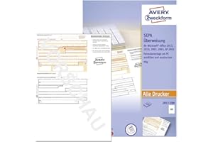 Avery Zweckform 2817 Überweisung/Payment Slip PC Printer Form, 200 Sheets of A4