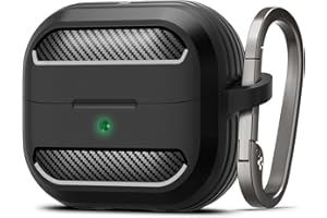 Spigen Cover Rugged Armor Compatibile con Samsung Galaxy Buds 3 Pro/Samsung Galaxy Buds 3 / Galaxy Buds 3 FE - Nero Opaco