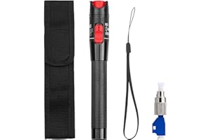 CIMSFCOR Fiber Visual Fault Locator 50KM, 50mW Fibre Optic Cable Tester Meter, 2.5mm Universal Interface Adapt FC/ST/SC, Red Light Fibre Light Source Testers for Fiber Network Cable Test