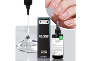 Beautilux Rubber Base Sans-TPO, 100ml HEMA-FREE Transparent Rubber Base Coat, Pose Américaine, Renforcement et Réparation de Manucure pour Manucure DIY Home