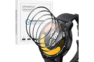 NEWZEROL 4 Sztuki Ochraniacza Ekranu Kompatybilne z Xiaomi Watch S1 Active, [Osłona Krawędzi] Ochraniacz Ekranu z Włókna Węglowego 3D o Wysokiej Rozdzielczości, Bez pęcherzyków, Odporny na Zadrapania