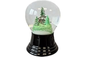 VIENNA SNOWGLOBE Schneekugel Echtglaskugel - Fast wie echter Schnee Motiv: Haus, 8 cm