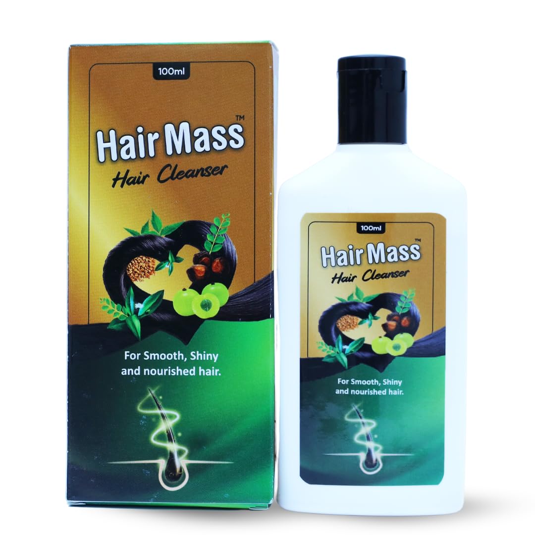 Hair Mass Ayurvedic Cleanser/Shampoo | Best for Dandruff & Lice Control | Power of 6 Ayurvedic Ingredients - Reetha, Neem & B