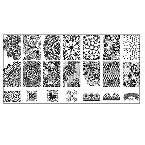 Nail Stamping plate - SODIAL(R)Women Nail Art DIY Nail Stamp Stamping Image Plate Print Nail Art Template