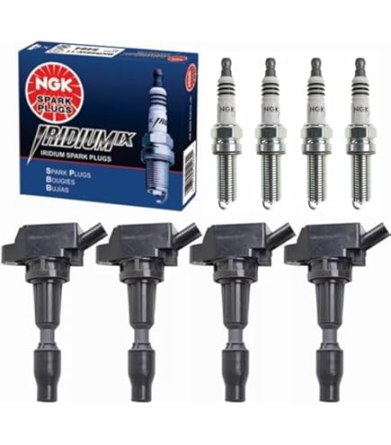 PHILTOP 4-Pack Ignition Coil & Iridium Spark Plugs – Fits Veloster, Forte 1.6L Turbo