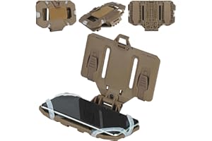 Gunyoo Supporto tattico universale per telefono Molle, supporto per telefono, a sgancio rapido, pieghevole, navigatore per schermo da 4,7 a 6,7 pollici (marrone)
