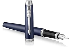 Parker IM stylo plume | bleu mat | pointe fine | coffret cadeau