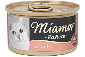 Miamor karma dla kotów, pasztet, łososia, opakowanie 12 sztuk (12 x 85 g)