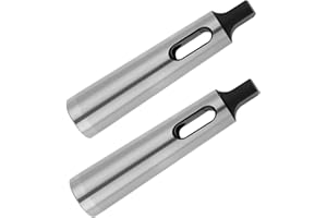 eMagTech 2 manicotti riduttori da MT3 a MT2 Morse Taper Drill Sleeve riduttore adattatore conico trapano 108 mm per alesatore meno argento