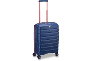 RONCATO B-flying Move Valigia Trolley Cabina dimensioni 55x40x20 cm, espandibile con zip e con sistema di chiusura TSA - Blu Oltremare