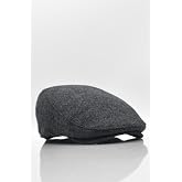 K&uuml;lah Erkek Kasket Balıksırtı Kışlık Flat Cap Y&uuml;n, Koyu Gri