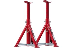 AUTOXBERT 2Pcs Axle Jack Stands 3 Tons Heavy-Duty Folding Adjustment For Safety Support Floor Hydraulic Car Jack Stand Lifting Tool Repair