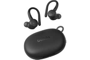 Belkin SoundForm ActiveFit Trådlösa Hörlurar med inbyggd mikrofon, snabb USB-C laddning, 36 t. batteritid, vattentåliga enl.