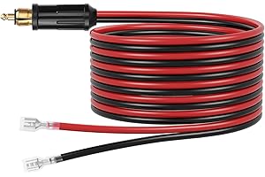 CERRXIAN Cable de terminal de crimpado de pala DIN macho a hembra de 6,3 mm, enchufe macho europeo de repuesto de 12 V, cable terminal de crimpado de pala hembra de 14 AWG de 6,3 mm (2 m)