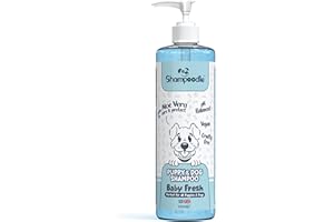 Baby Fresh Shampoo & Conditioner (500ml) for Puppies & Dogs 8 Weeks +, Soft & Shiny Skin, pH Balanced, Vegan, Aloe Vera & Vitamin E by Shampoodle