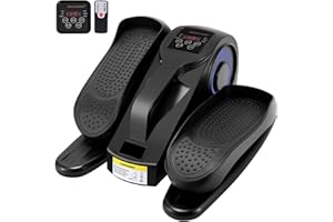 Rollingsurfer Sotto Scrivania Ellittica Macchina, Regolabile Velocità Ellittica Trainer con Telecomando, Pedaliera da Seduti, Stepper Ellittico Portatile Compatto per Adolescenti, Anziani e Adulti