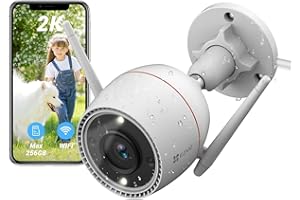 EZVIZ Camara Vigilancia WiFi Exterior,2K, IP de Seguridad,Visión Nocturna Colorida,Defensa Activa con Luz y Sirena,AI Detección de Personas,Audio Bidireccional,IP67,Compatible con Alexa,C3TN 3MP