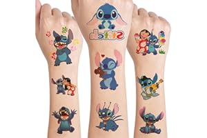 YANGSIW 4 Blatt Temporäre Tattoos für Kinder, Geburtstagsfeierzubehör Anime Cartoon Gefälschte Tattoos Aufkleber Partygeschenke für Kinder Jungen Mädchen Geburtstagsdekorationen Partyspiel