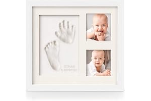 Sulfar Baby Handprint and Footprint Makers Kit Keepsake For Newborn Boys & Girls, Baby Girl Gifts & Baby Boy Gifts, Personalized Baby Shower Gifts, Memory Art Picture Frames