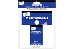 Just Stationery 4130 Writing Set with 60 Sheets, 30 Envelopes and Pen