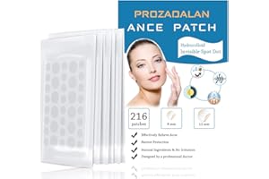 PROZADALAN Akne Pflaster, 216 Stück unsichtbare Hydrokolloid Pflaster, lindern Effektiv Akne Pickel Patch Häufige für Gesichtspflege, Geeignet für Alle Hauttypen