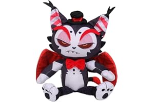TOPLITHE Hazbin Hotel Plush, Husk Plushie Animal de Peluche Lindo Alastor Juguete Suave for fanáticos de la televisión niños Adultos cumpleaños (Color : Husk)