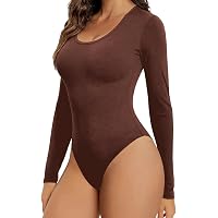WOWENY Body T-shirt côtelé à manches courtes et col carré pour femme - Haut élégant et confortable