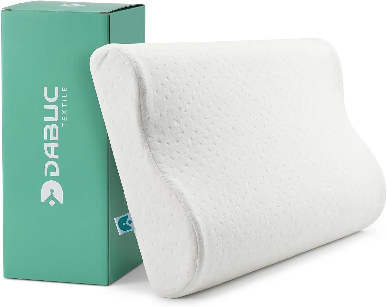 DABUC Almohada Infantil Viscoelástica Hipoalergénica Premium 56.5 x 30 x 8/5 cm – Almohada Bebe Pequeña Ergonómica para Bebés Y Niños De 2 A 12 Años – Cojin Bebe y Cojin Infantil Memory Foam Pillow