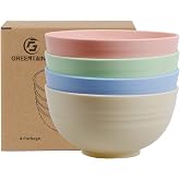 Greentainer Set of 4 Bowls 24oz (710ml) Cereal and Salad Bowls, Microwave and Dishwasher Safe, Unbreakable and Stackable (Ant
