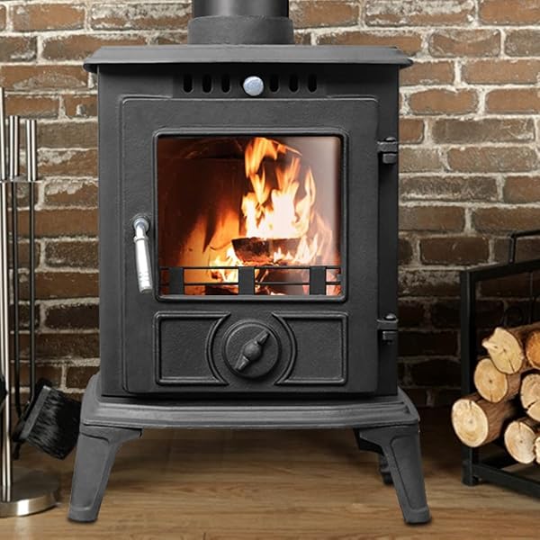 NRG Defra 5KW Eco Design Stove MultiFuel Cast Iron Fireplace Freestanding  Indoor Space Heater : Amazon.co.uk: DIY u0026 Tools
