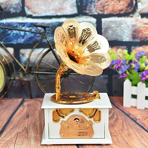 GFEI Creative activities room decoration decoration style Home Furnishing / Retro gramophone ornaments modern wedding gifts crafts (23*16*12cm),b