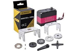 owootecc 150KG Servo Motor High Torque Digital Servo RDS51150SG Metal Waterproof 1/10 Scale Servo for R/C Car Robot,Control Angle 270° (150KG Servo Blue)