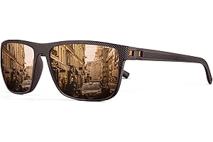 HENGOSEN Sunglasses Mens Polarised, Classic Vintage Sun Glasses, Lightweight Frame UV400 Protection for Driving Fishing Cycling