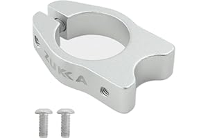 ZUKKA 31.8 mm Bicycle Seat Post Clamp with Rear Rack Mount Aluminum Alloy Seat Tube Clip Bike Quick Release Clamp Silver for MTB Bicycle
