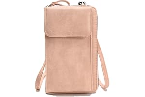CRSUSUKJ Bolso de Teléfono Móvil para Mujer,Cartera Movil Cuero PU Bolso para Movil,Bolso Bandolera,Bolso para Telefono Movil,Monedero con Ranuras paraTarjeta con correa ajustable para el hombro