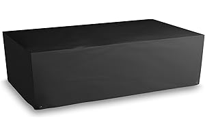 Bosmere Protector 6000 Square Dining Table + Chairs Cover | L 250cm W 250cm H 90cm | 100% Waterproof, UV Protected, Heavy Duty 600D | 6 Year Guarantee | M692, Black