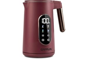 G3 Ferrari G10205 Tisaniere Tech czajnik, 1,7 l, 4 wstępnie ustawione programy, ekran dotykowy, regulacja temperatury, podstawa z obracaniem o 360°C, herbata matcha, biała herbata, herbata ziołowa,