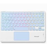 Microcase Touchpad RGB Tablet ve Telefonlar i&ccedil;in T&uuml;rk&ccedil;e Bluetooth Klavye MAVİ - AL5890